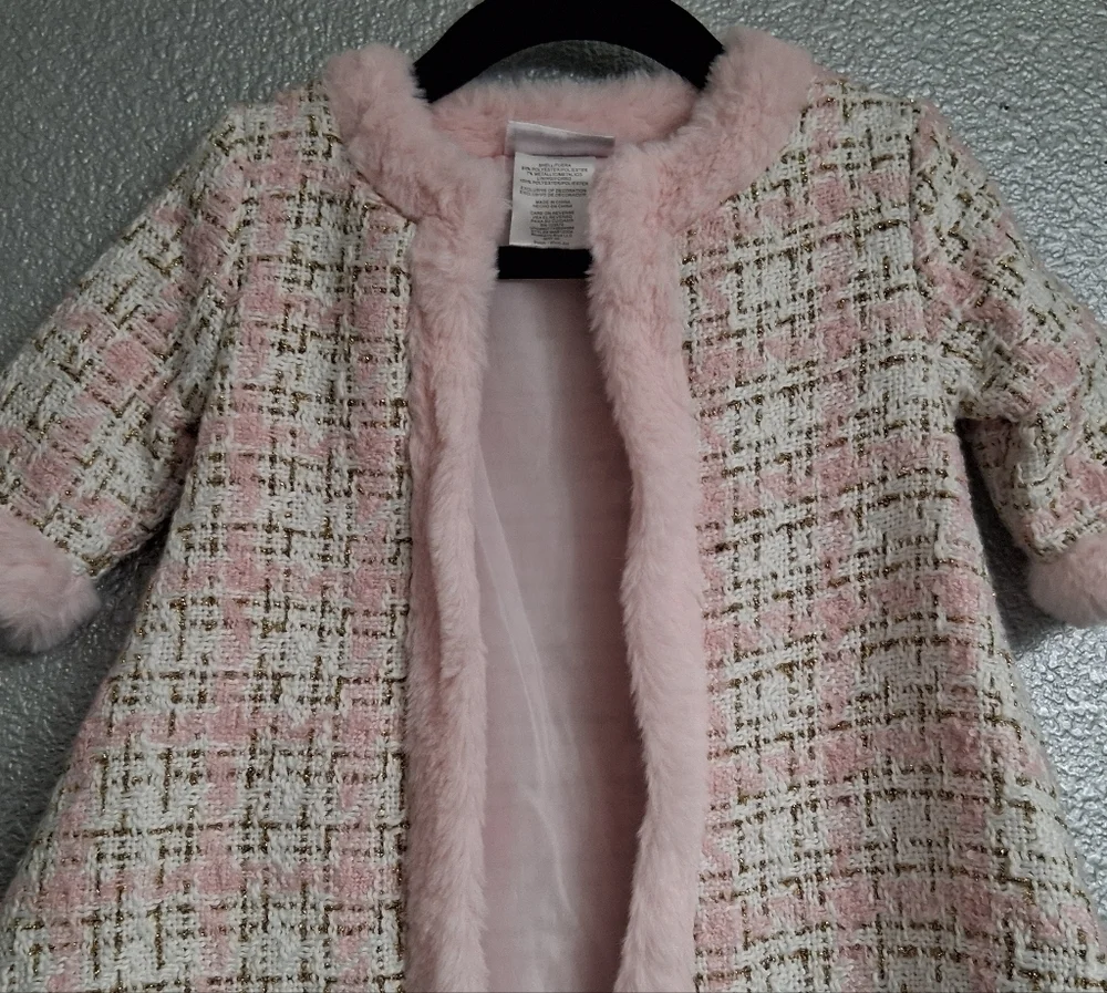 Rare Find Infant's Blueberi Boulevard Open Tweed Coat    Size 6-9mo